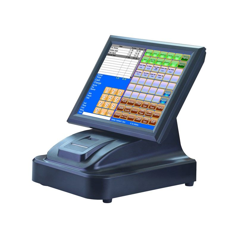 澳洲英文版收银机 嵌入式15寸触摸屏 快餐 面馆 小吃店英文收款机
