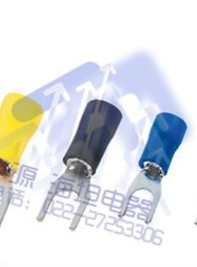 SV1.25-4 紫铜红色叉形绝缘端子 插口Y型冷压端头 铜接线端子千只