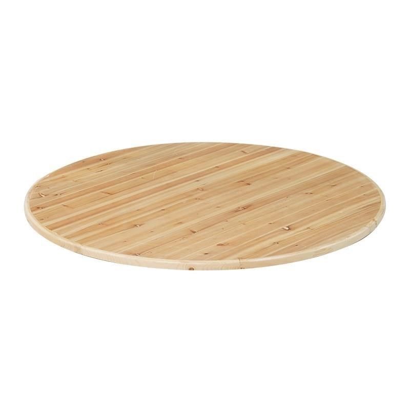 加厚大圆桌面饭店家用杉木实木餐桌圆形折叠桌腿20人酒店圆桌面板