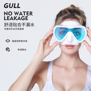 GULL浮潜面镜潜水镜深潜全干式浮潜三宝呼吸管套装游泳潜水装备