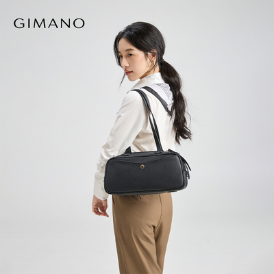 GIMANO波士顿头层牛皮手提包女