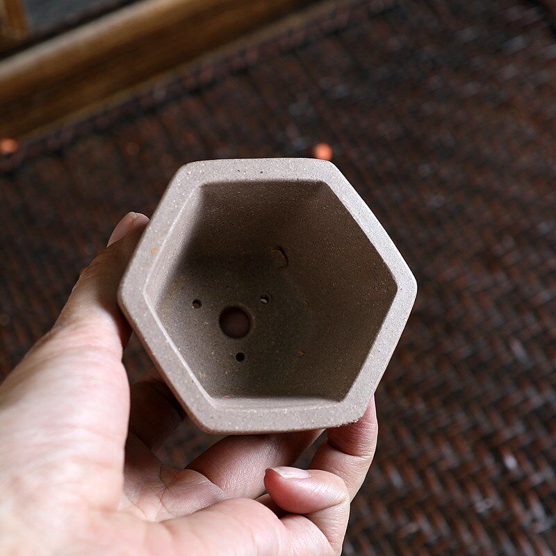 微型小六方暖暖精选紫砂小花盆手工刻绘精品绿植盆景掌中宝盆