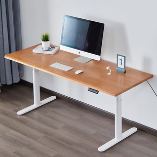 Fas级北美樱桃木纯实木桌面办公桌台式 电脑桌家用电动升降桌
