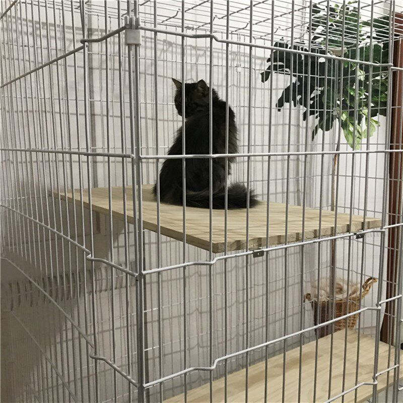 獒运自由空间猫笼休息平台木板隔层休息台木质平台松木实木平台
