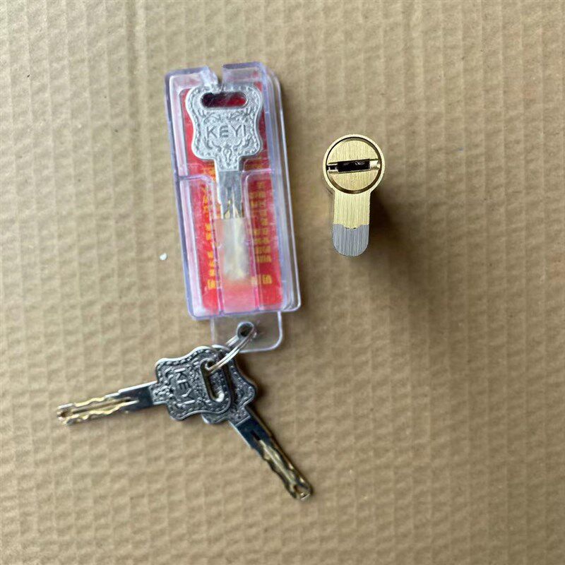 大门铜锁芯防盗门双面钥匙防暴力超C级防锡纸双面75中叶片防打断