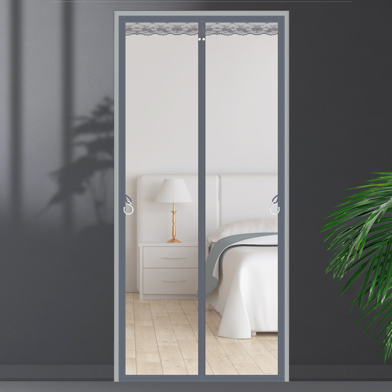 全磁条门帘防蚊免打孔家用夏季磁性新款防蝇纱帘纱门磁吸透明纯色