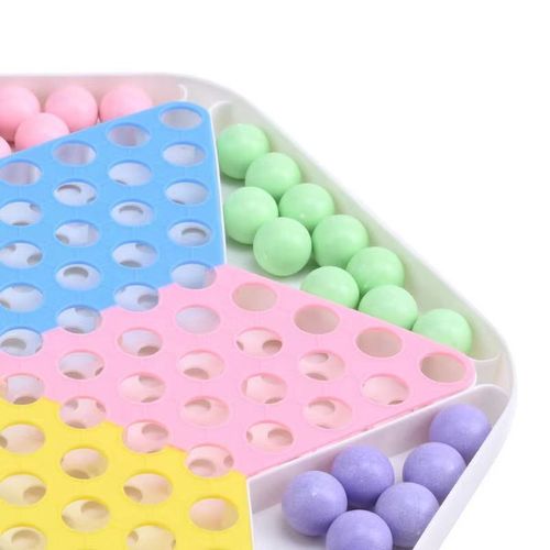 狂神2334跳棋塑料珠二合一儿童成人亲子娱乐益智跳跳棋