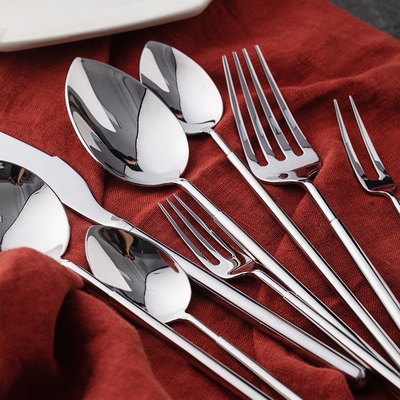 朵颐-不锈钢牛排刀叉家用西餐具套装欧式高档刀叉勺三件套