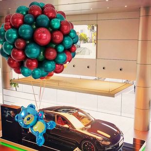 网红男女宝宝儿童周岁生日气球装饰立柱飘空挂件开业气氛场景布置