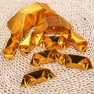 金元宝纸半成品1000个装手工折纸金元宝免折叠金纸锡箔纸加厚