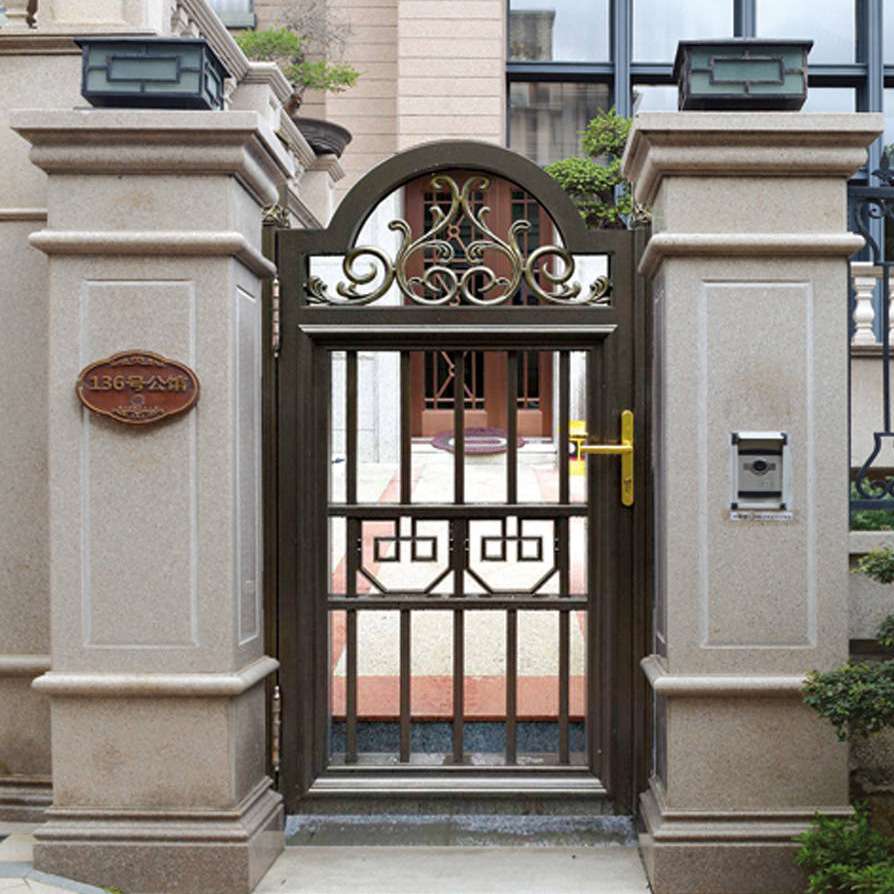 小门别墅门户外花园庭院铝合金小门小区护栏门院子单开侧门设计款