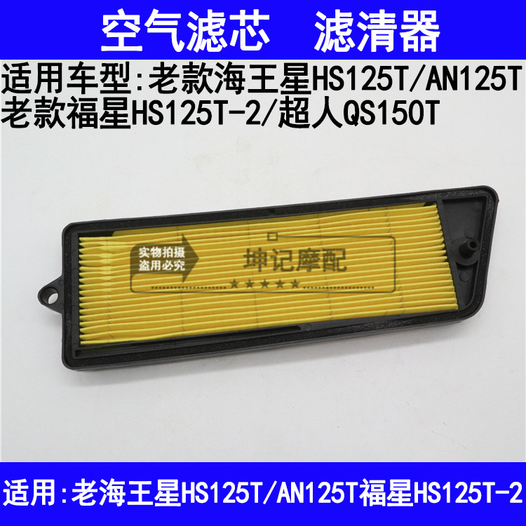 适用铃木老款海王星HS125T/AN福星HS125T-2/摩托车空气滤芯滤清器