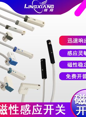 气缸磁性感应开关D-A93 D-M9BV D-Z73 CMSE CMSJ接近传感器支架2W