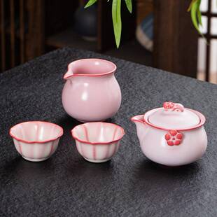 猪油冻汝窑手抓壶单壶不烫手泡茶壶高档一人茶具一壶两杯茶具套组