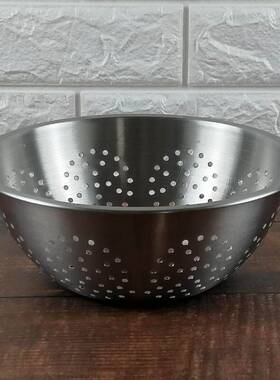 304不锈钢沥水篮洗菜篮子洗米筛厨房家用沥水漏盆淘米盆果篮22cm