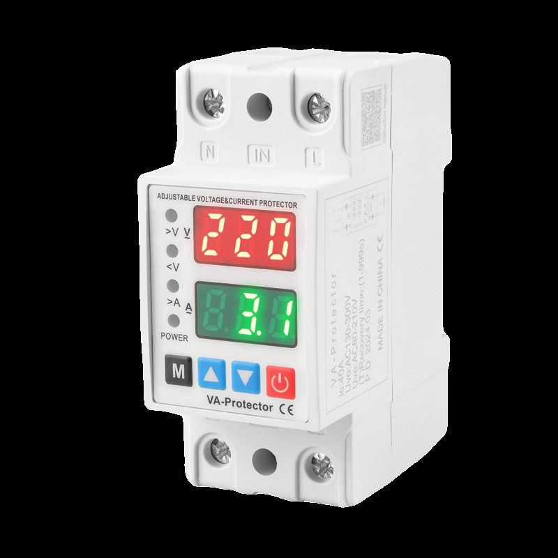 过欠压导轨式电表自复可调式保护器多功能电量过流延时保护220V