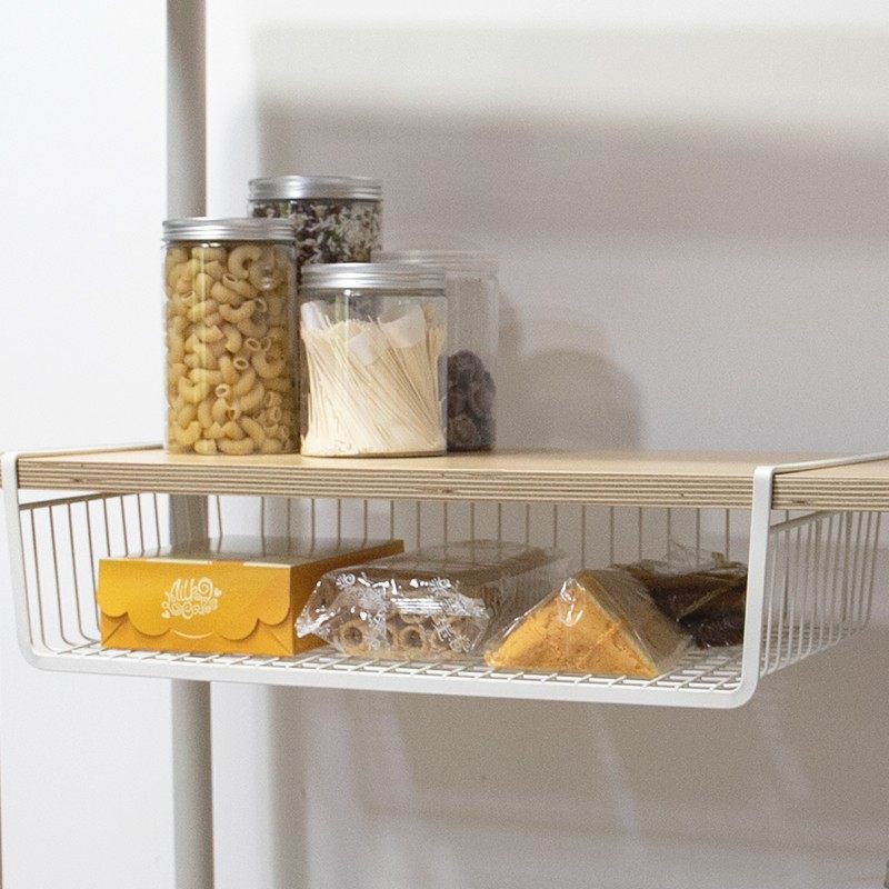 厨房置物架收纳神器挂篮橱柜内吊柜下挂架宿舍床头悬挂分层收纳架