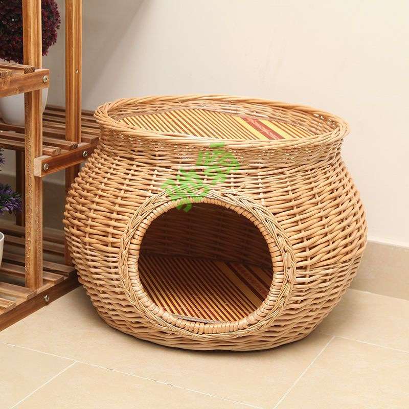 yut猫窝夏季凉窝藤编猫窝四季通用猫咪窝猫房子别墅网红猫窝可水