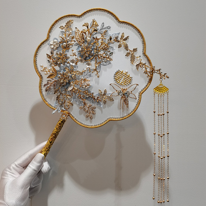 新娘团扇古风汉服手工中式结婚扇子秀禾服喜扇DIY材料包手捧花扇,家居饰品,工艺扇/团扇/喜扇/折扇,淘宝优惠券,粉丝福利购,淘宝优惠卷