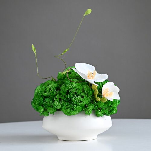 样板间高大尚假花摆设高端摆件花餐桌花售楼处装饰花卉仿真花高档
