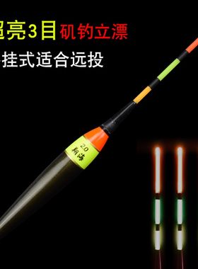船 矶自重远投电子漂超亮3目夜光漂矶钓滑漂海钓立漂小浮标鱼漂
