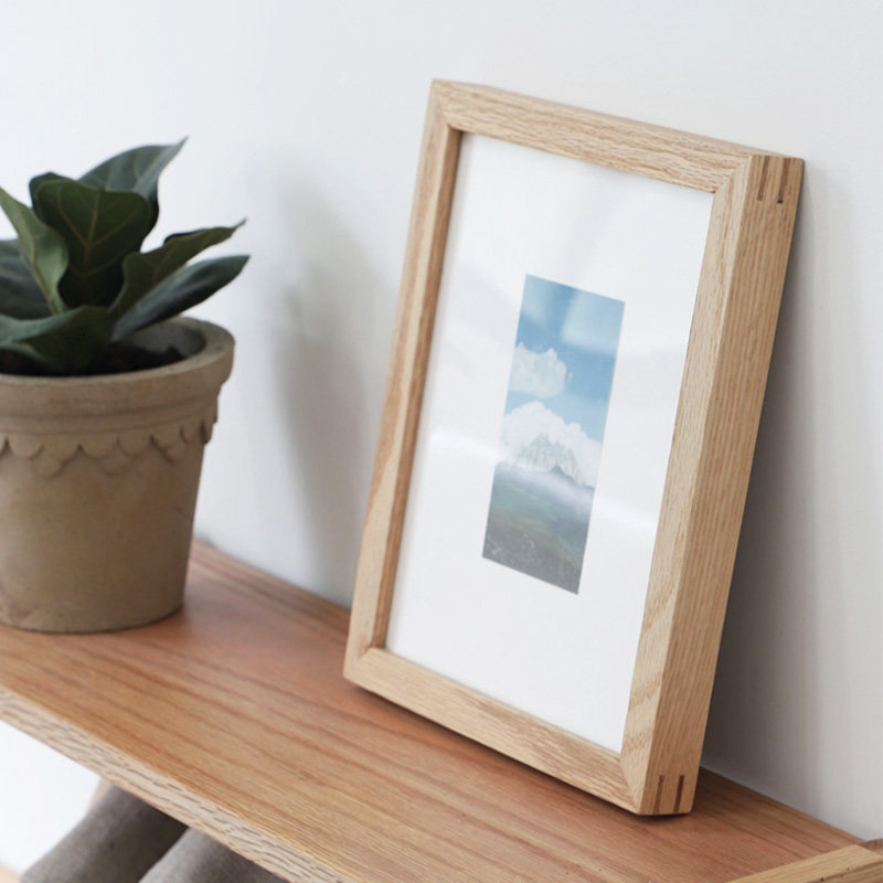 桌面相框8寸10寸摆台婚纱照红橡木木纯实木原木a4优质小相框画框