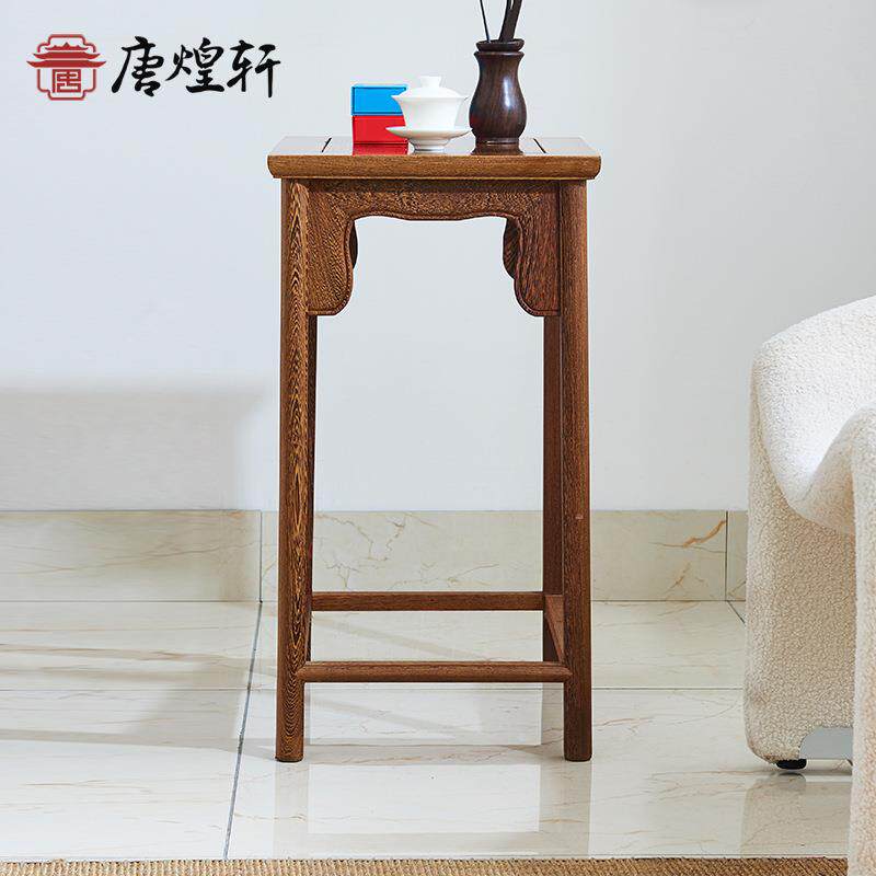 唐煌轩鸡翅木茶几边几茶边柜中式茶水架鸡翅木小茶桌置物架角几