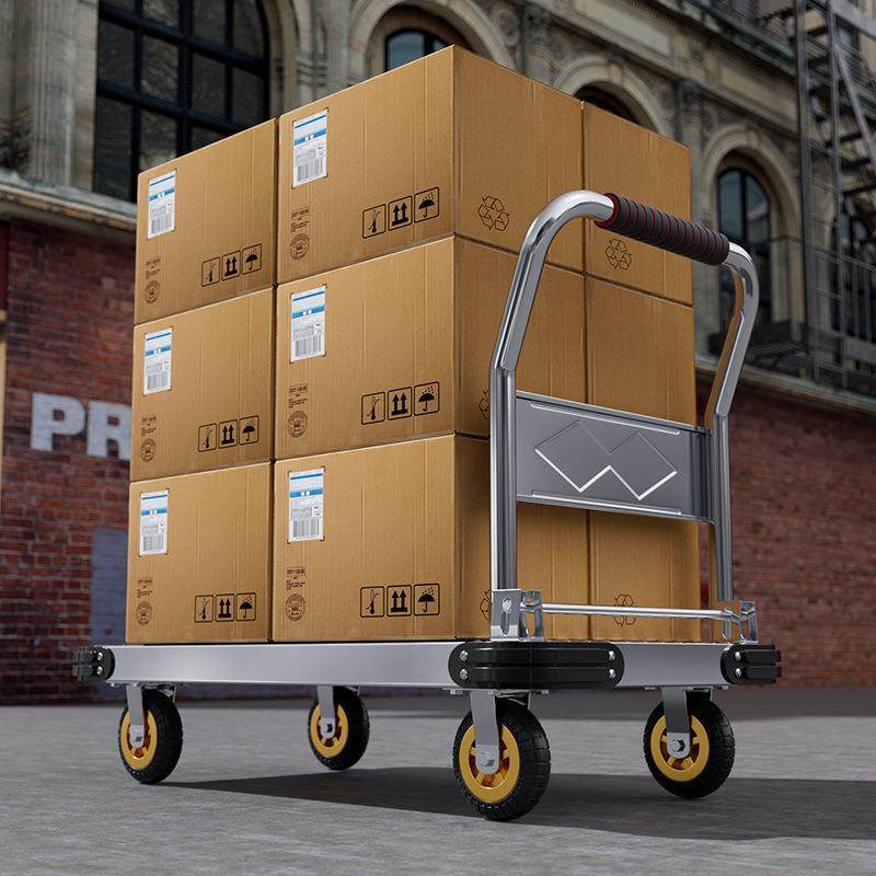 钢板小推车静音手推拉货搬运车家用平板车便携拖车折叠工具购物,模玩/动漫/周边/娃圈三坑/桌游,模型制作工具/辅料耗材,淘宝优惠券,粉丝福利购,淘宝优惠卷