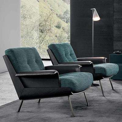 单人沙发椅Daiki设计师创意别墅小户型家用客厅休闲椅商务洽谈椅