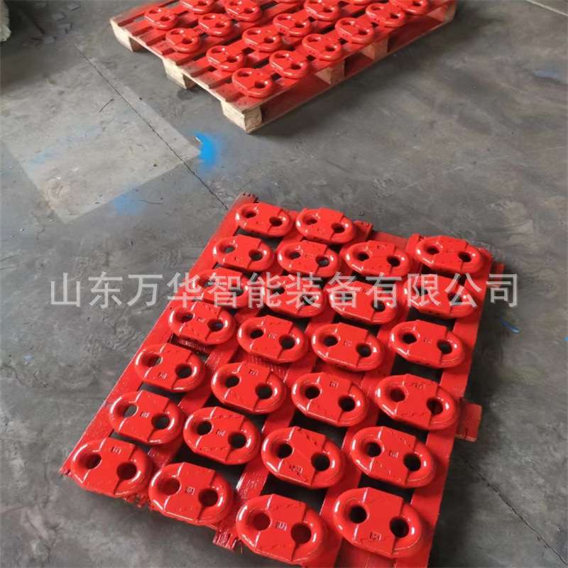 煤矿用锯齿环运输链条刮板机连接配件锻造平式双开圆形锯齿连接环
