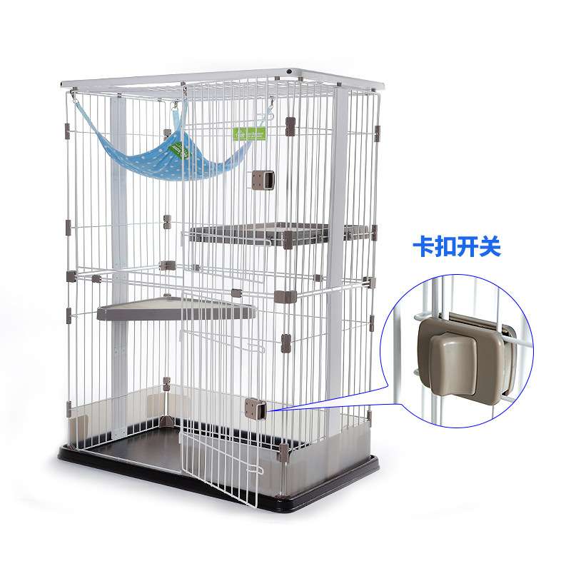 创逸木质三层猫笼子室内实木二层猫别墅四层大号家用木制猫舍厂家