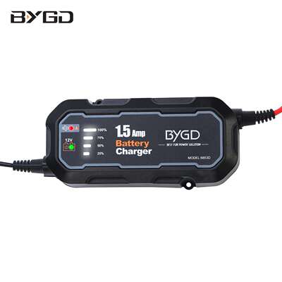 1.5A汽摩车电瓶充电器100V-240V铅酸电池智能充电维护电池充电器