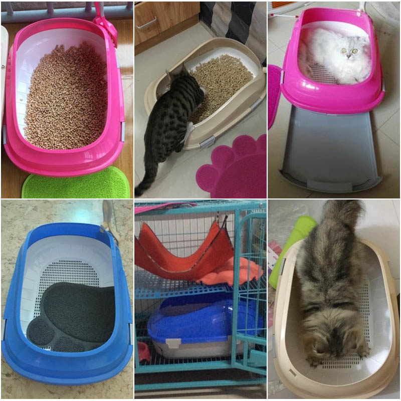 松木猫砂盆双层抽屉式大号全封闭猫厕所沙盆猫咪屎盆猫便盆放外溅