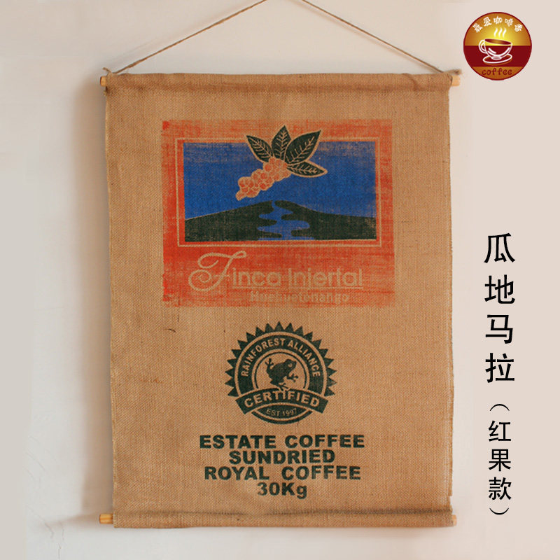 粗麻布手工麻袋画布咖啡馆创意装饰复古卷轴独立挂画拍照摄影十款