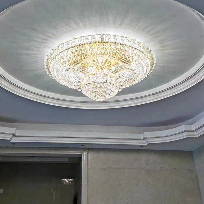 奢华大气客厅主灯1米8大灯两层吸顶水晶酒店大厅餐厅欧式灯具新款