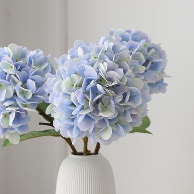 单枝仿真绣球花高庆质绢花摆件客品桌面茶几装饰花婚厅假花道具