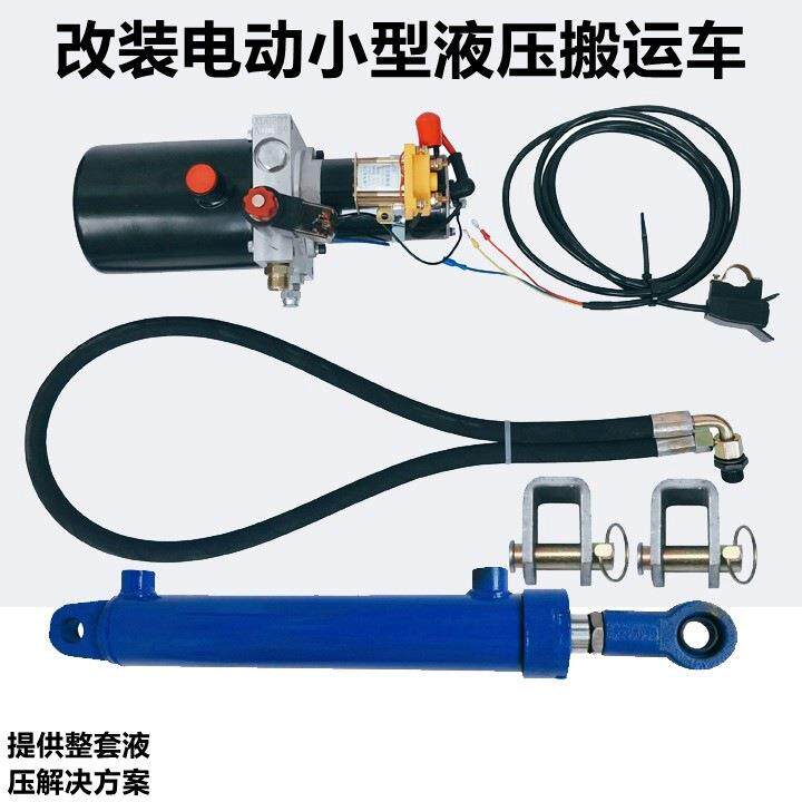 改装小型电动液压搬运车手动液压堆高车升降叉车12V24V48V60V220V