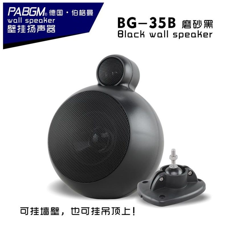 3寸真保高咖啡厅壁挂 景音乐挂壁背定阻桌面音响 影院环绕音响