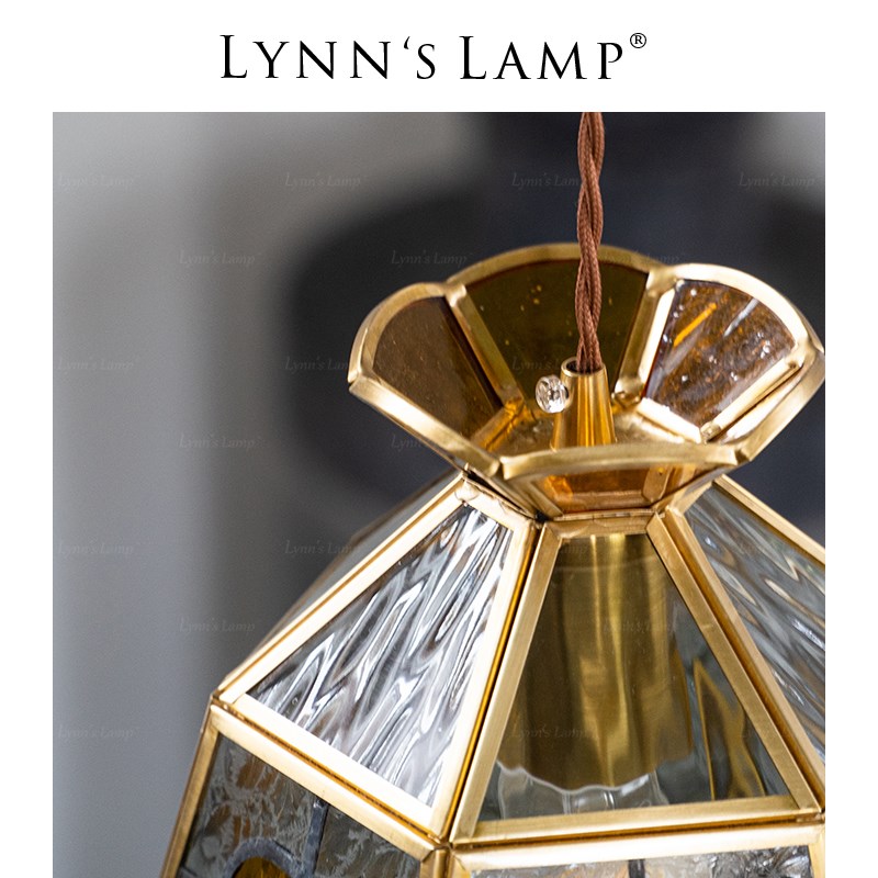 Lynns立清地中海风格彩色玻璃吊灯餐厅吧床小意新复古琉璃台头灯
