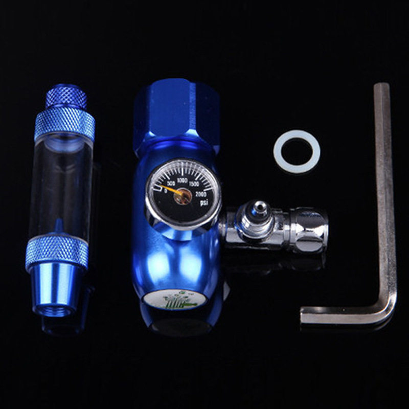 鱼缸水族水草CO2套装减压表迷你小单表精调阀二氧化碳止逆计泡表