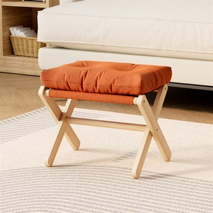 实木搁脚凳子家用客厅沙发放脚凳办公室工位午休脚踏折叠垫脚矮凳
