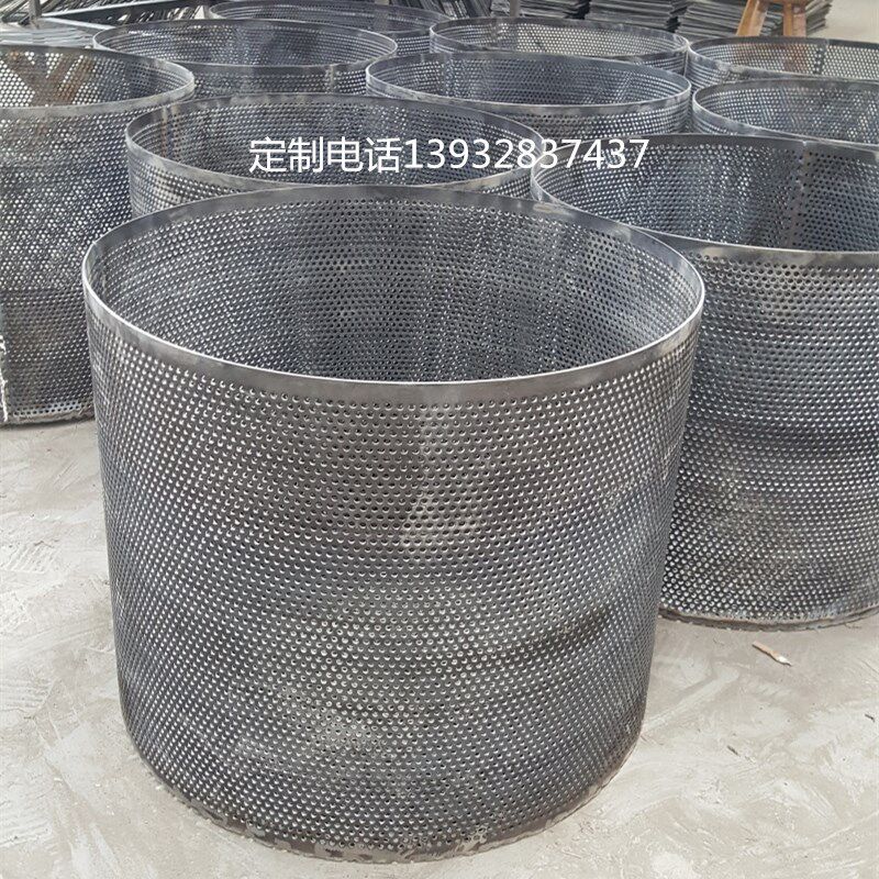 定做304不锈钢圆柱形过滤筒冲孔网筛筒316L不锈钢圆孔过滤网筒