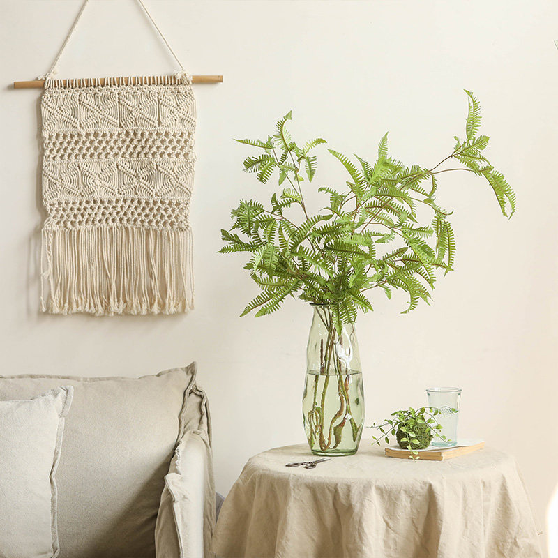 长枝2叉芒蕨叶落地高枝仿真绿植插花仿真花假花客厅摆件装饰品