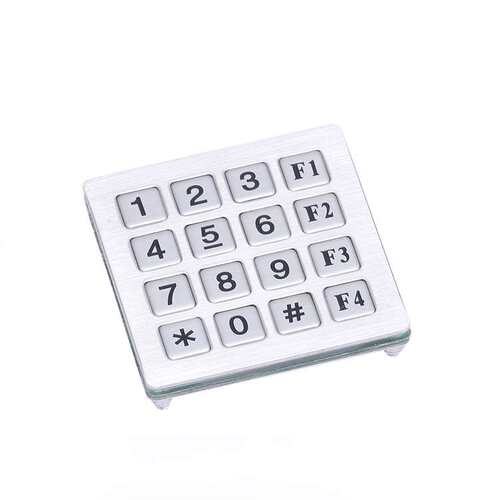 工业刻字金属键盘嵌入式自助终端键盘防水防尘防撬门禁密码键盘