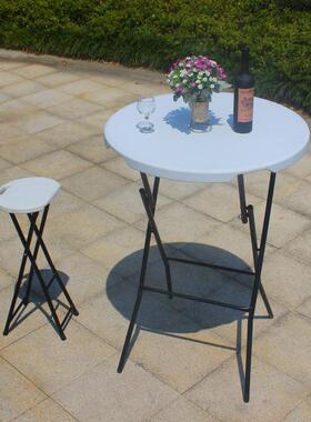 Y95-1家用简易可折叠户外商务便捷餐桌吹塑折叠桌椅家具