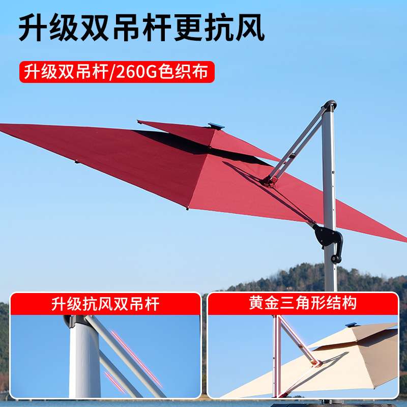 户外遮阳伞庭院伞露天阳台别墅花园大太阳伞棚商用室外摆摊罗马伞