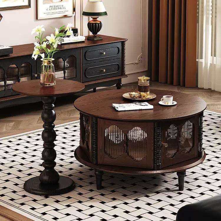 中古风法式复古茶几实木美式轻奢边几茶桌小户型圆形茶几客厅家用,模玩/动漫/周边/娃圈三坑/桌游,模型制作工具/辅料耗材,淘宝优惠券,粉丝福利购,淘宝优惠卷
