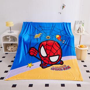 漫威蜘蛛侠毛毯儿童男孩冬季盖毯加厚保暖珊瑚绒床单法兰绒毯子
