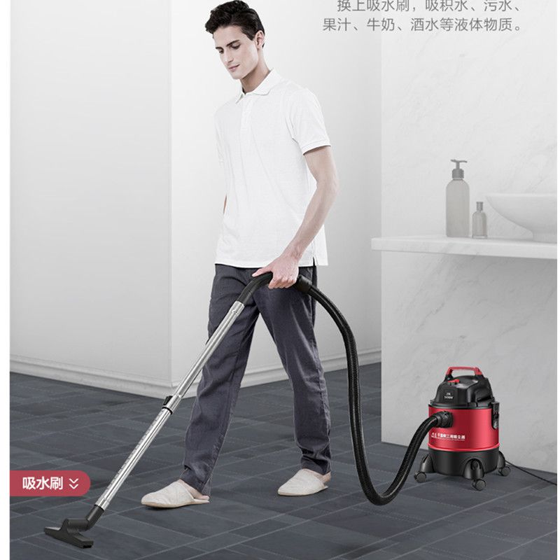 小狗家用吸尘器强力小功率用400W手持干湿吹多1工业静音大型D-807