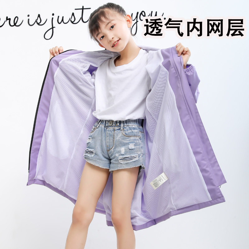 儿童雨大带书包位男童可加长款中小学生上学宝宝雨披女童衣童爱厚